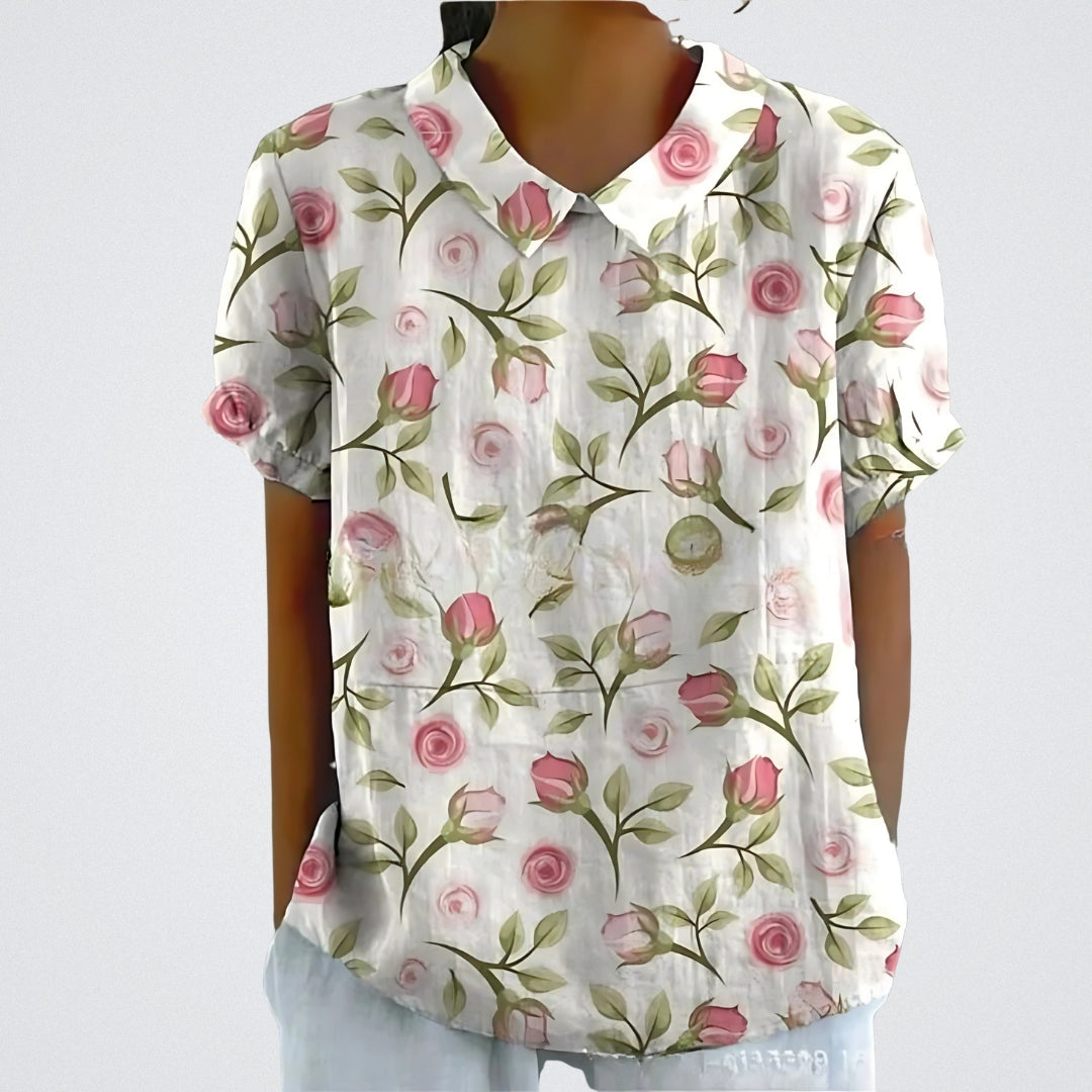 Laura | Blusa in Cotone Floreale