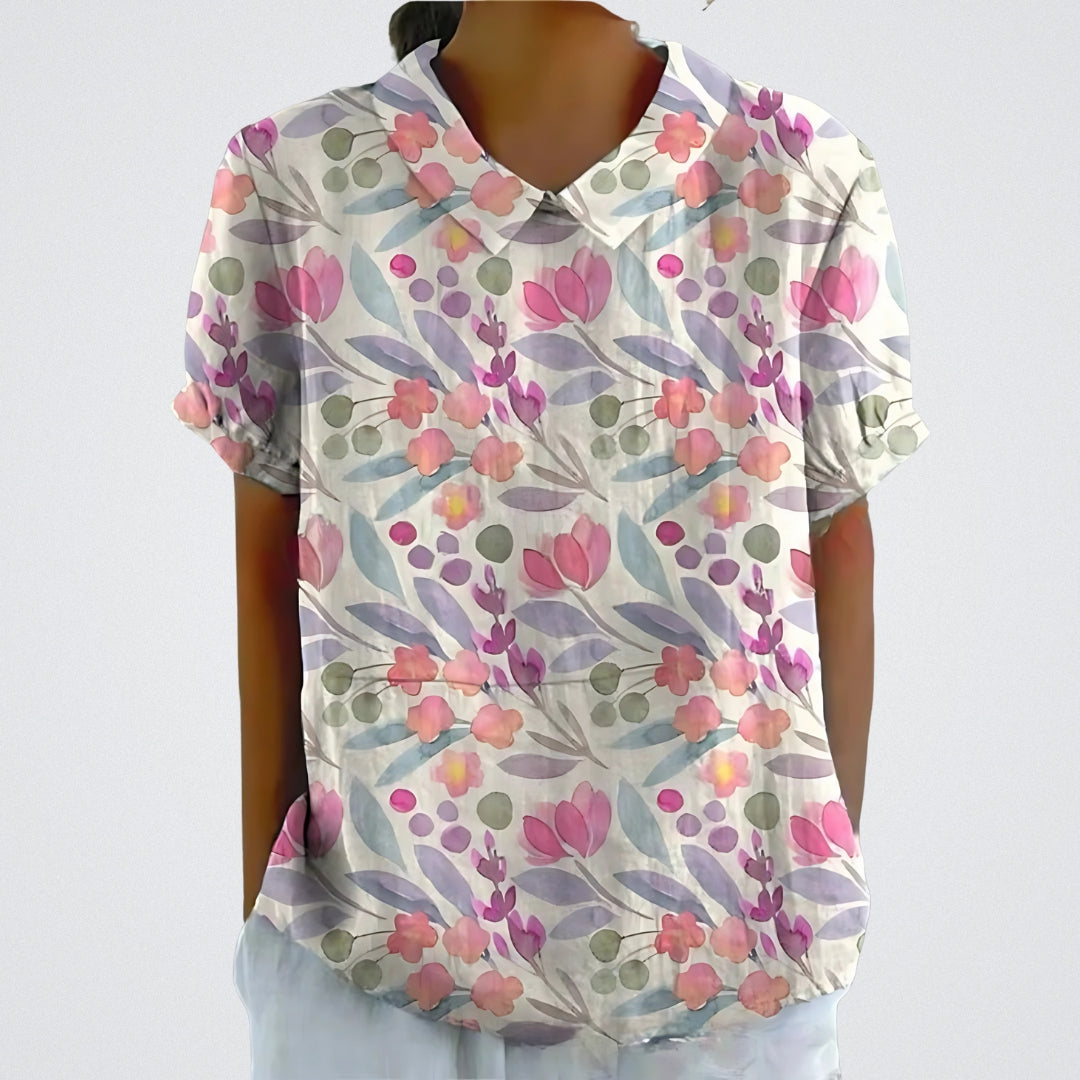 Laura | Blusa in Cotone Floreale