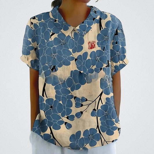 Laura | Blusa in Cotone Floreale