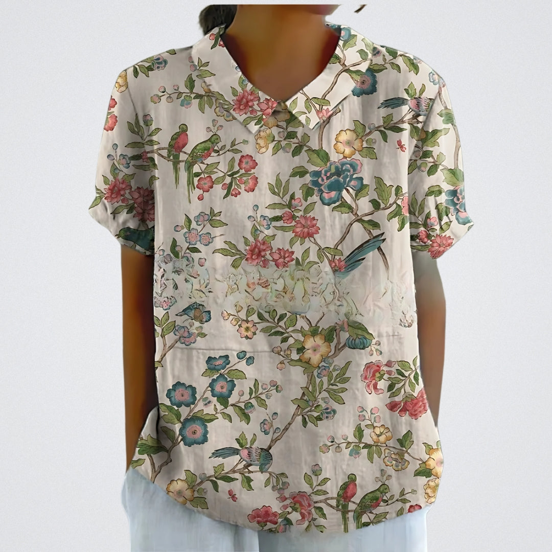Laura | Blusa in Cotone Floreale