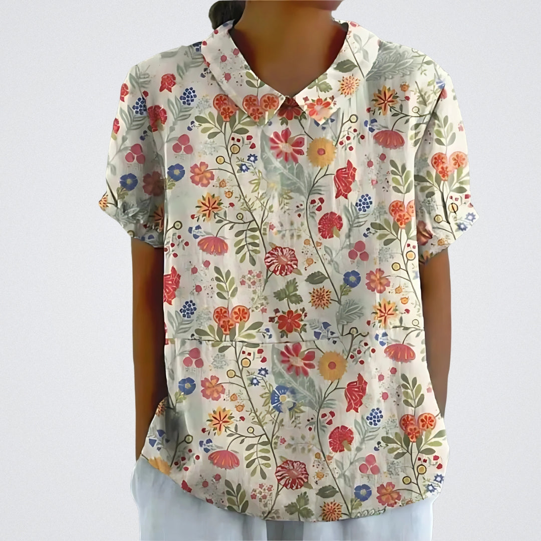 Laura | Blusa in Cotone Floreale