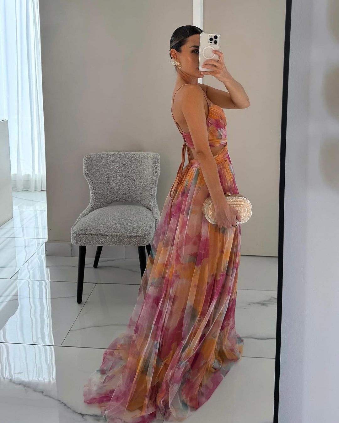 Sophie | Incantevole Maxi-abito con Stampa Floreale