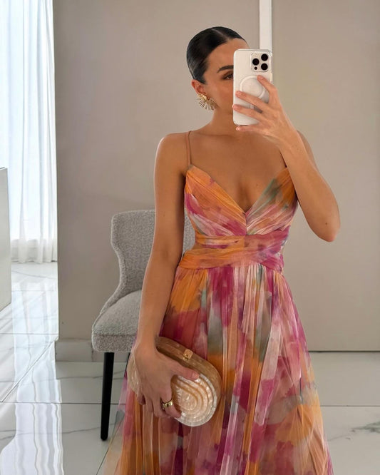 Sophie | Incantevole Maxi-abito con Stampa Floreale