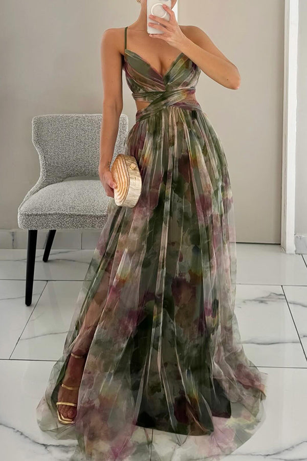 Sophie | Incantevole Maxi-abito con Stampa Floreale