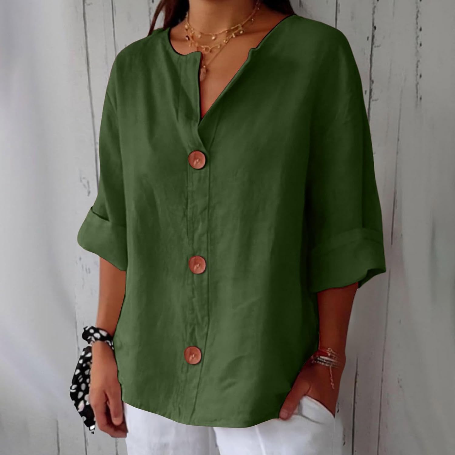 Lara™ | Blusa in Lino Casual