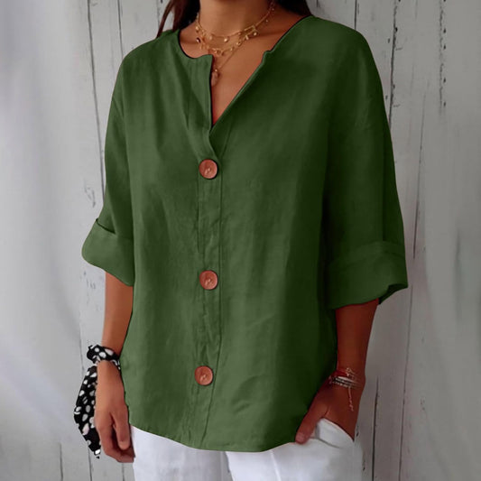 Lara™ | Blusa in Lino Casual