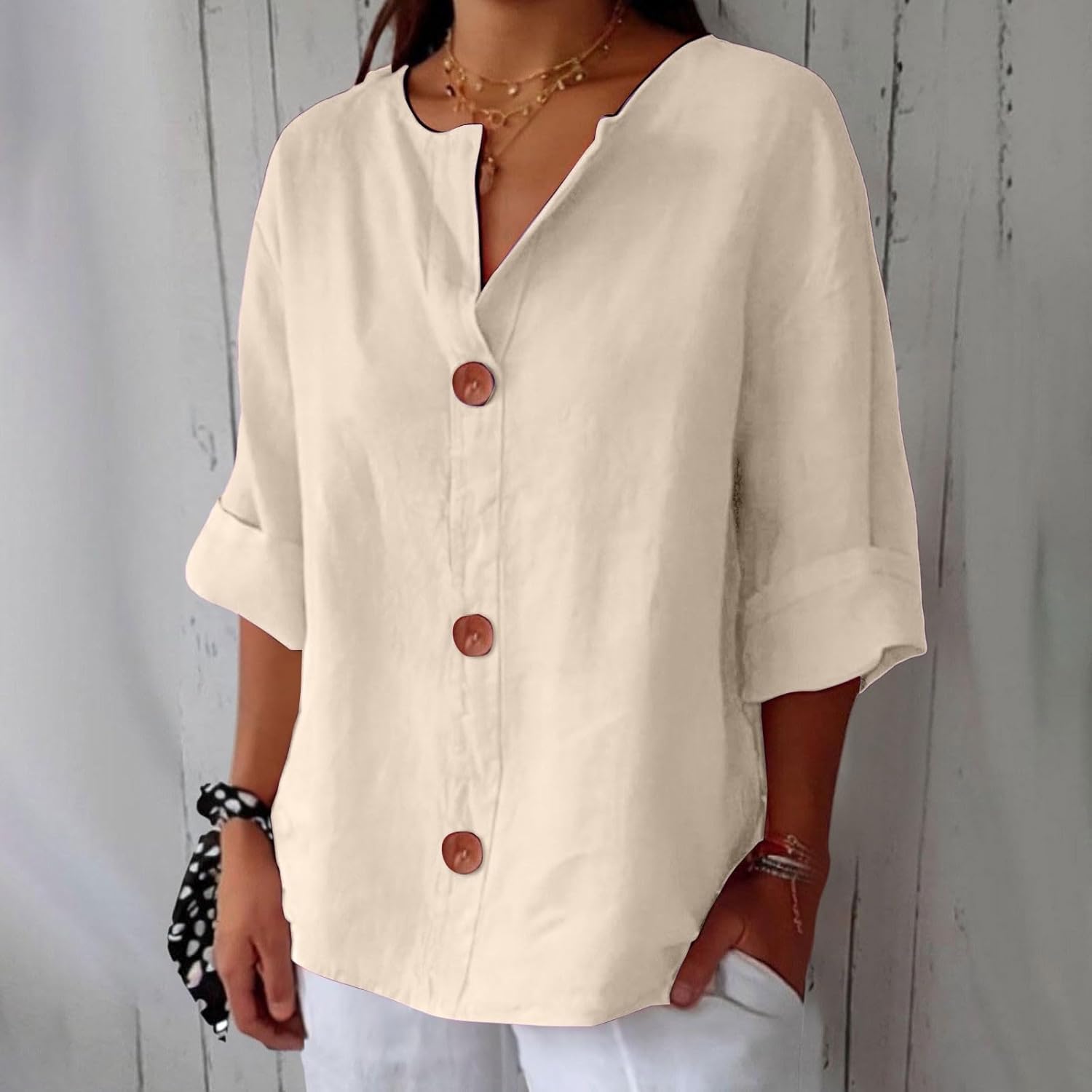Lara™ | Blusa in Lino Casual