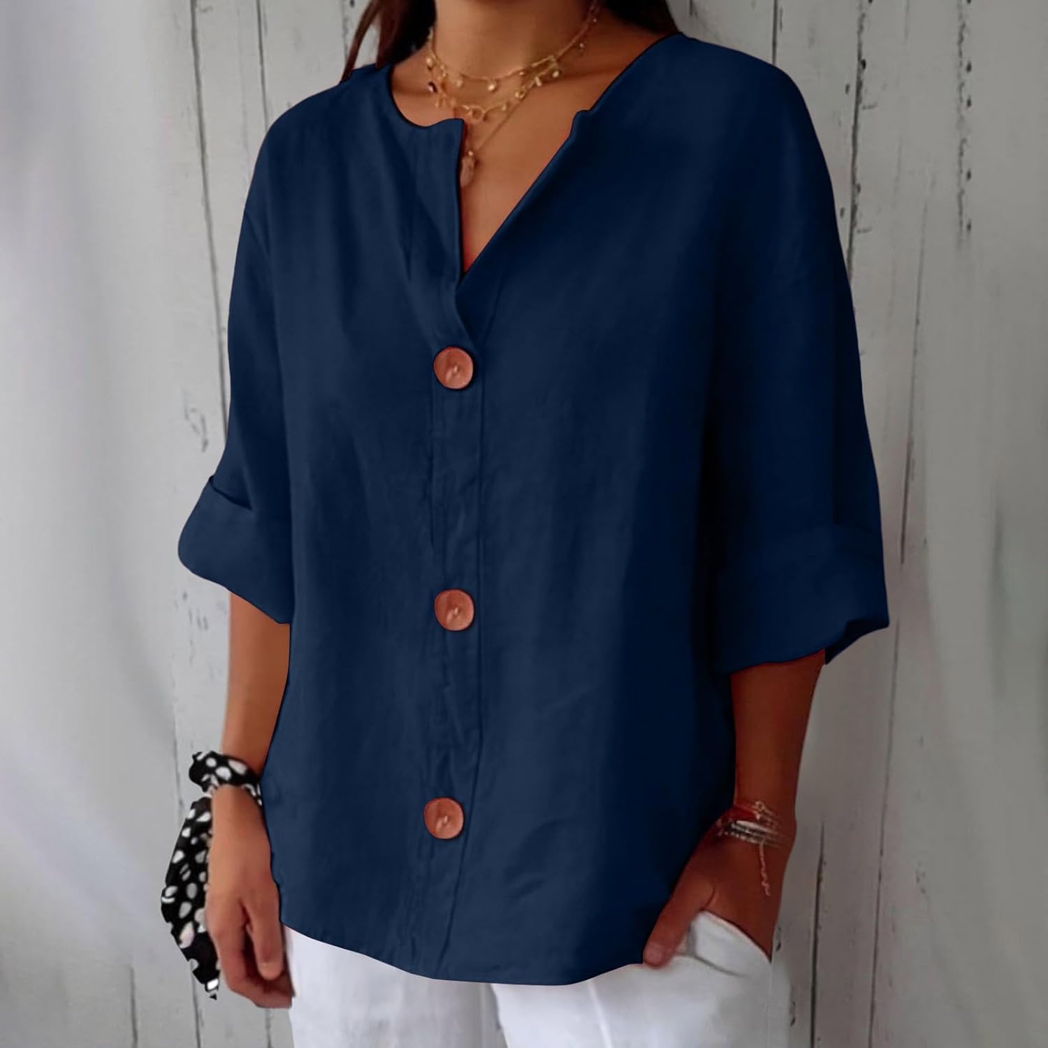 Lara™ | Blusa in Lino Casual