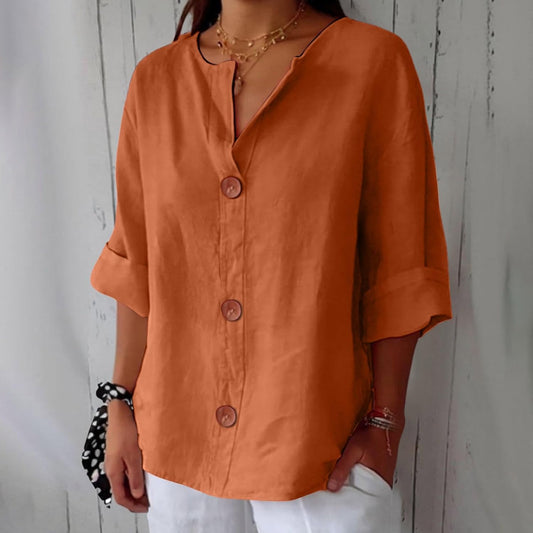Lara™ | Blusa in Lino Casual