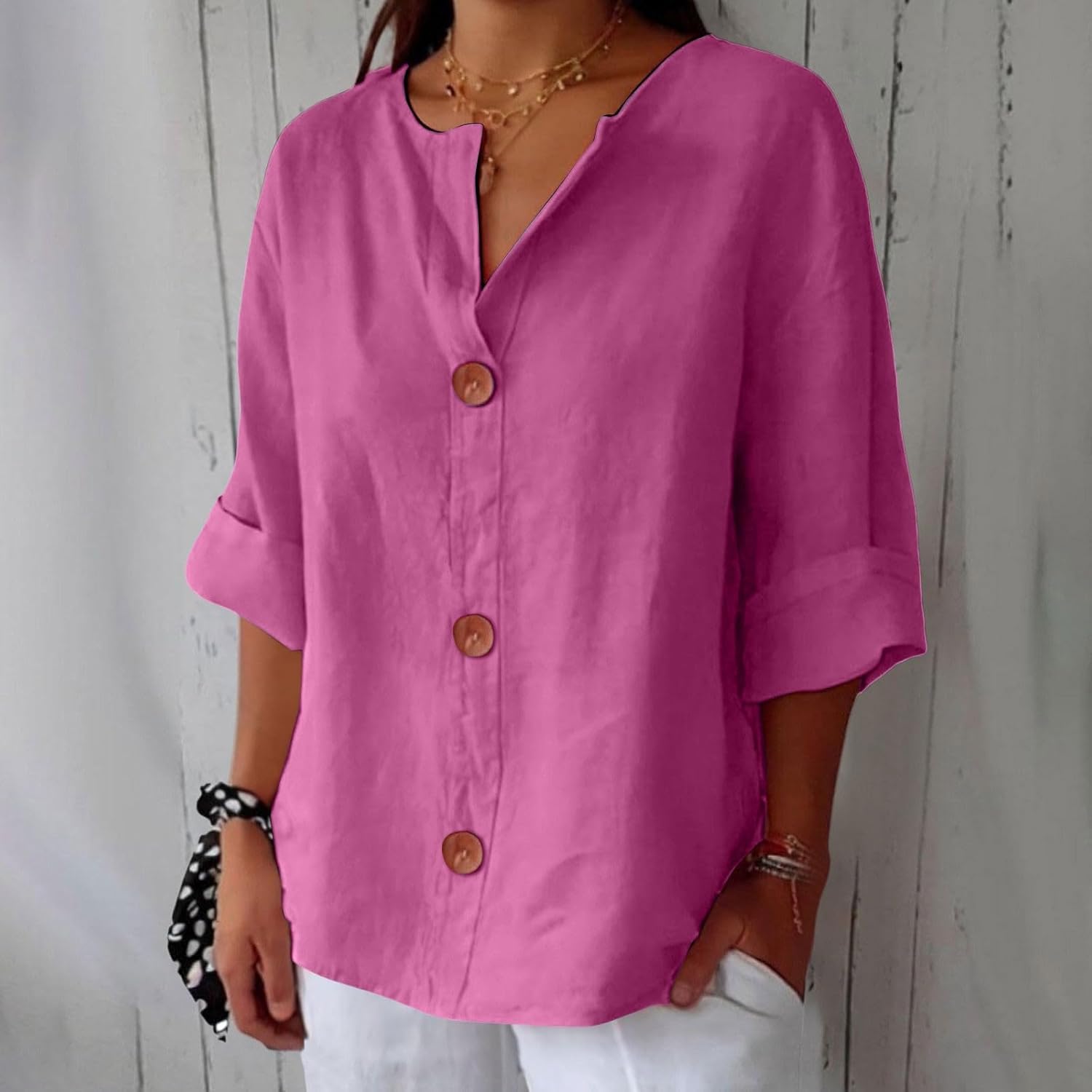 Lara™ | Blusa in Lino Casual