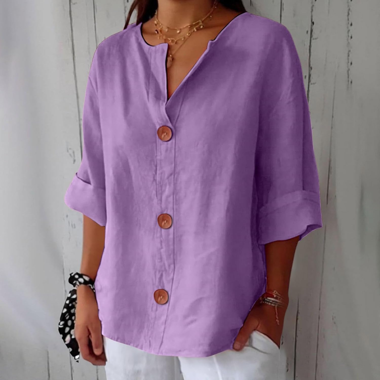 Lara™ | Blusa in Lino Casual