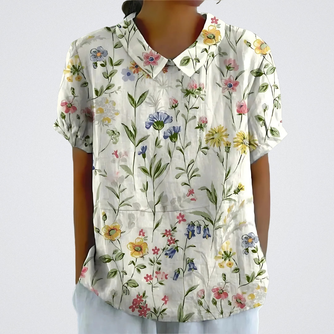 Laura | Blusa in Cotone Floreale