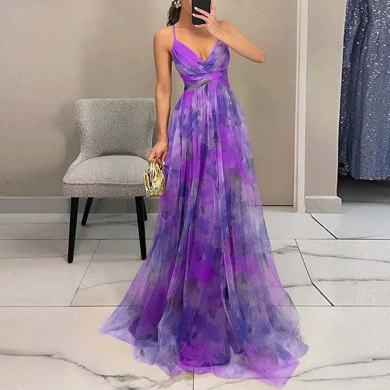 Sophie | Incantevole Maxi-abito con Stampa Floreale